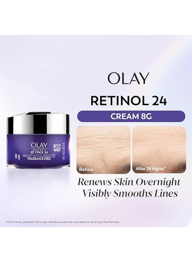 Olay Retinol Night Cream- Mini |with Retinol & Niacinamide |Wake up to plump and bouncy skin from Day 1 |Suitable for Normal, Dry, Oily & Combination skin |8 gm - Image 4